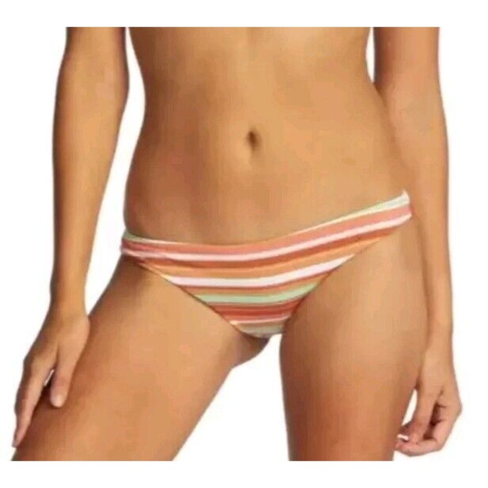 ROXY PRINTED BEACH CLASSICS CHEEKY BIKINI BOTTOMS XXL Multicolor Scrunch New